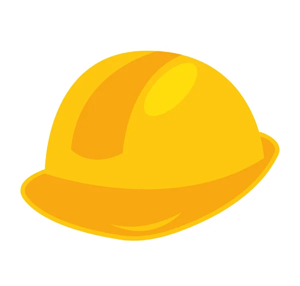 Casco constructor silueta icono — Vector de stock