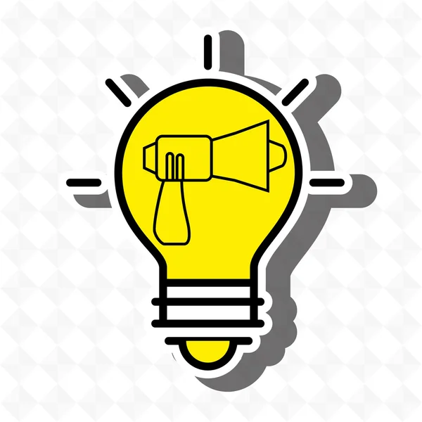 Idea bulb speaker icon — Stock Vector