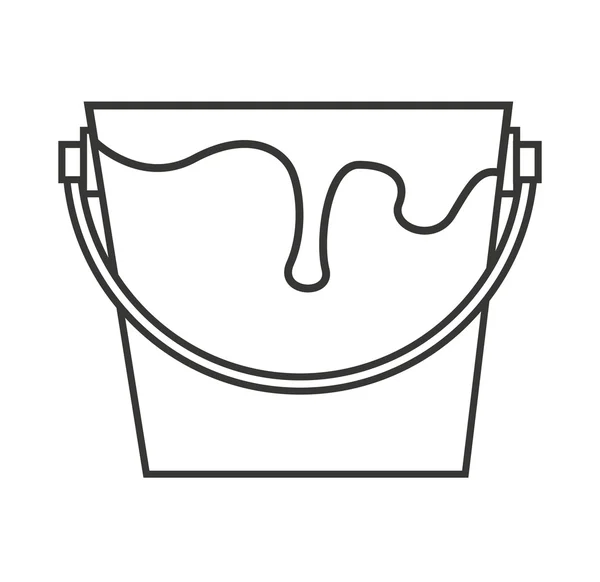 Pot peinture outil icône — Image vectorielle