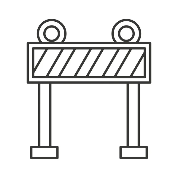 Ikona lehké konstrukce plotu — Stockový vektor