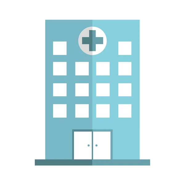 Hospital building emergency icon — Stock Vector