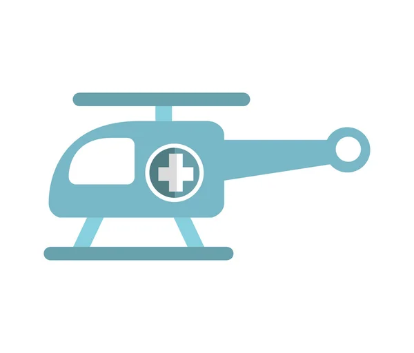 Helikopter ambulans akut flyga ikonen — Stock vektor