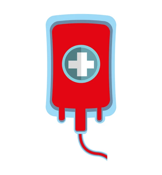 Blood bag donate icon — Stock Vector