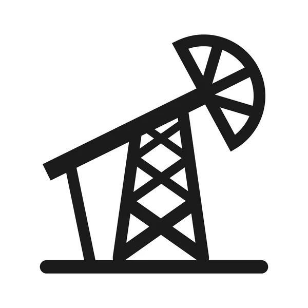 Pictogram van de industrie van de olie boren — Stockvector