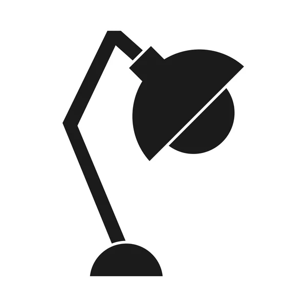 Lampe bureau silhouette icône — Image vectorielle