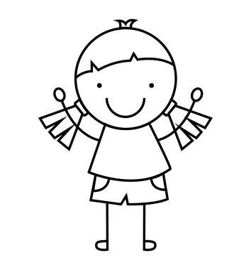 küçük kız gülümseme simgesi