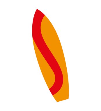 sörf tahtası üzerinde beyaz izole