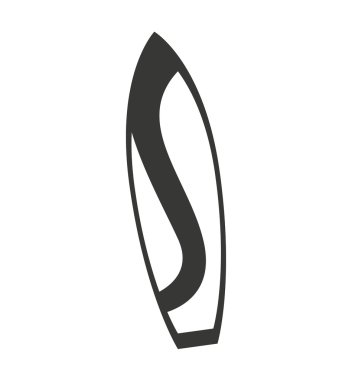 sörf tahtası üzerinde beyaz izole