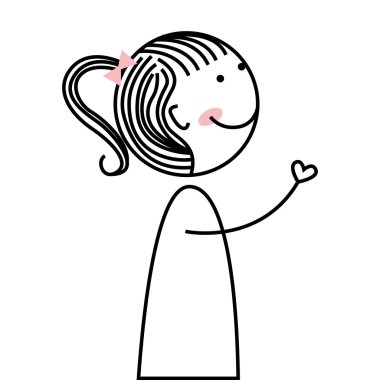 küçük kız gülümseme simgesi