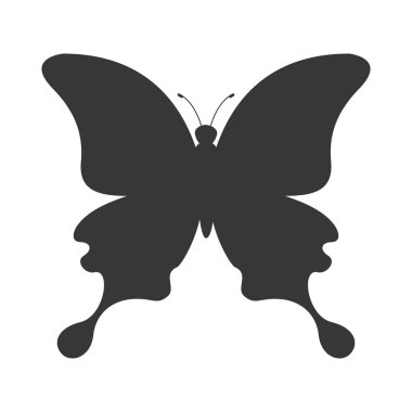 güzel kelebek silhoeutte simgesi