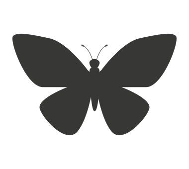 güzel kelebek silhoeutte simgesi