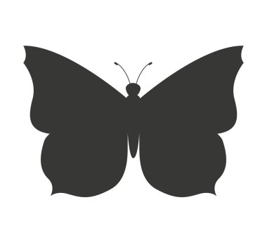 güzel kelebek silhoeutte simgesi