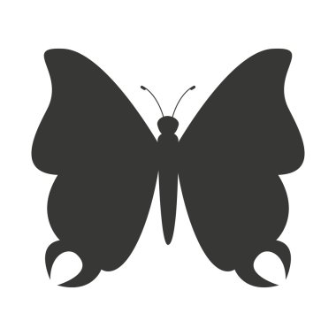 güzel kelebek silhoeutte simgesi