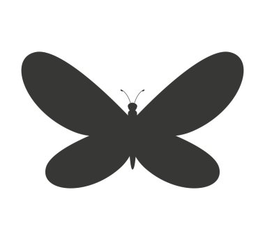 güzel kelebek silhoeutte simgesi