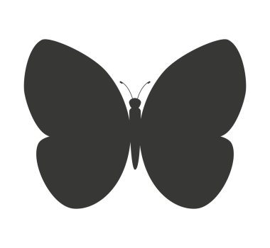 güzel kelebek silhoeutte simgesi