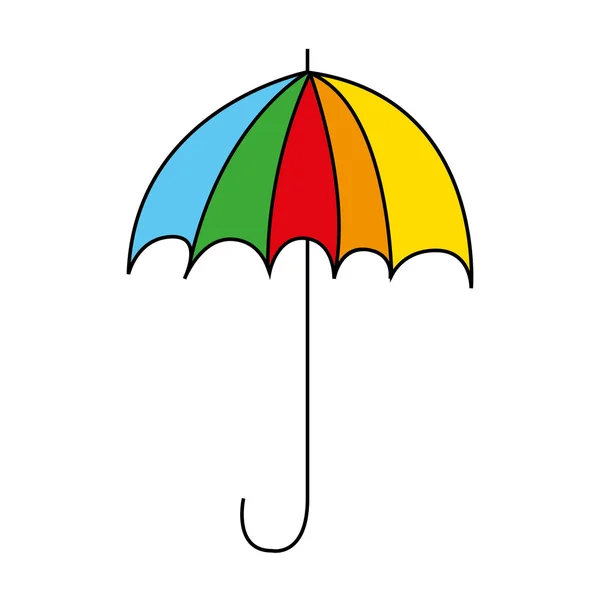 Deštník výkresu roztomilý ikona — Stockový vektor