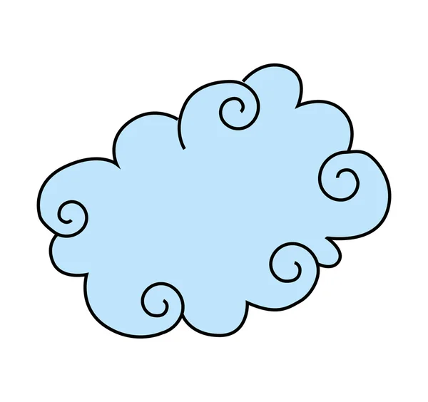 Ładny rysunek ikona chmury — Wektor stockowy