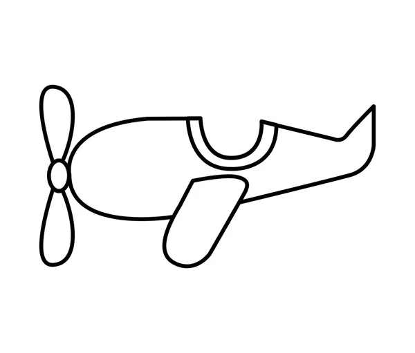 Avion icône jouet mignon — Image vectorielle