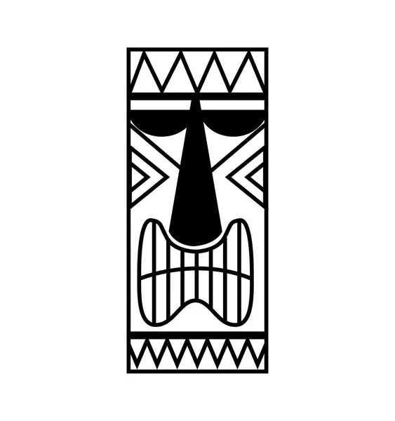 Icône hawaïenne de la culture tiki — Image vectorielle