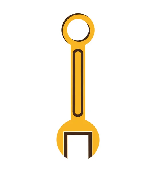 Chiave utensile icona costruzione — Vettoriale Stock
