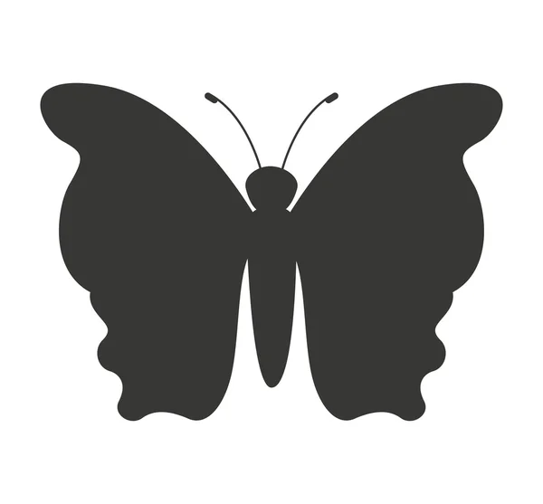 Schöne Schmetterling silhoeutte Symbol — Stockvektor