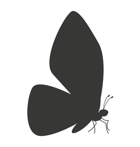 美しい蝶 silhoeutte アイコン — ストックベクタ