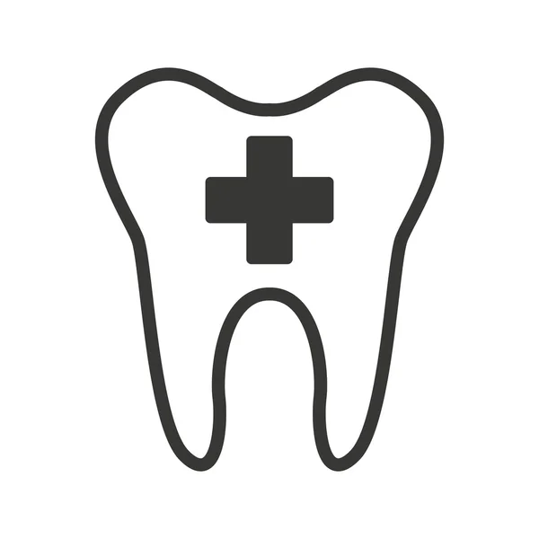 Teeth healthcare dental icon — Stock Vector