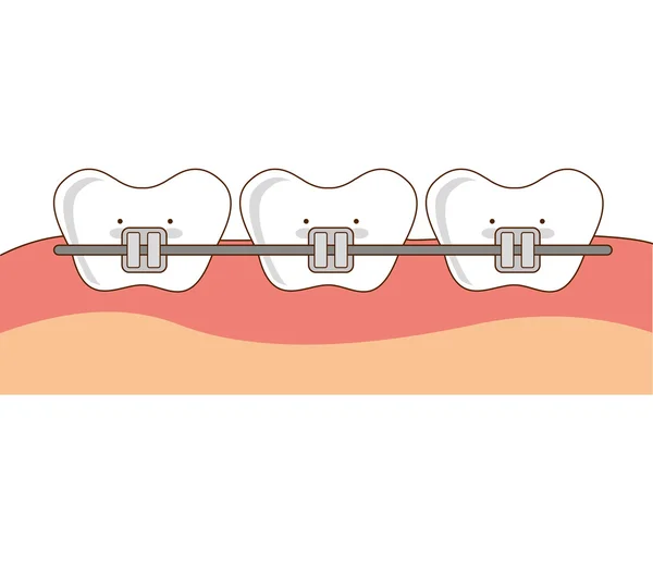 Saúde dentária ícone ortodontia —  Vetores de Stock