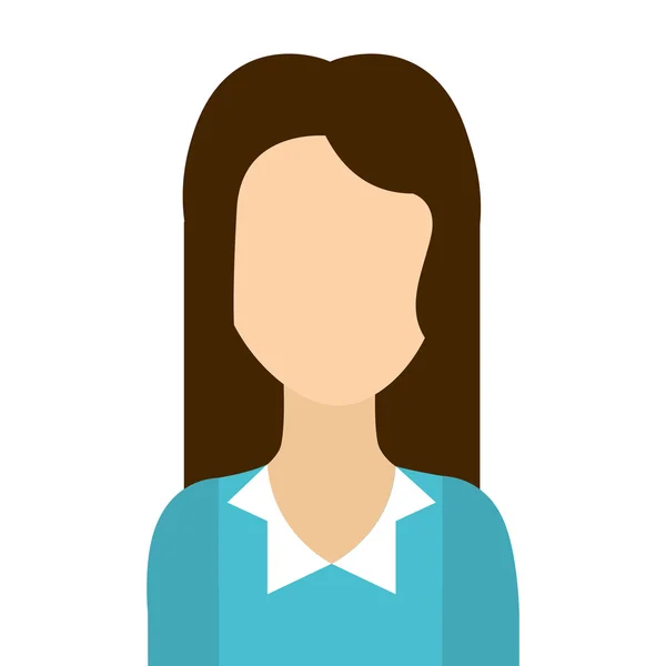 Woman female young icon — Stock Vector