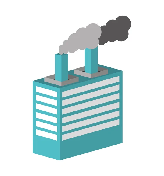 Industrie fabrieksgebouw pictogram isometrische — Stockvector