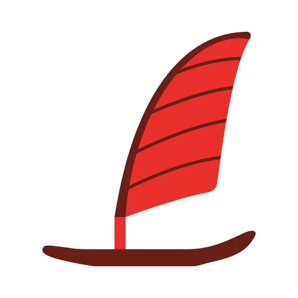 Дошка для серфінгу з вітрильною іконою — стоковий вектор