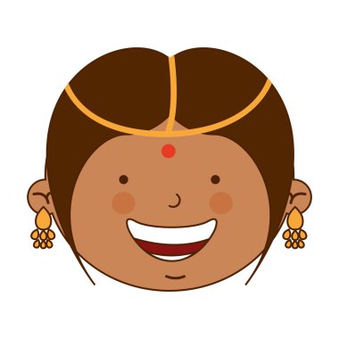 Hindu kız karakter simgesi