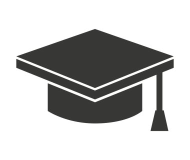 şapka mezuniyet siluet simge