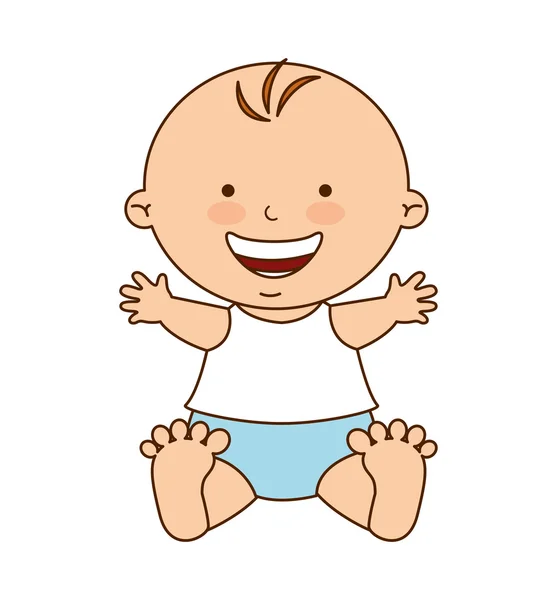 Pequeno ícone bonito do bebê —  Vetores de Stock