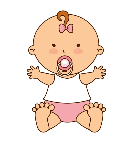 小さなかわいい赤ちゃんアイコン — ストックベクタ