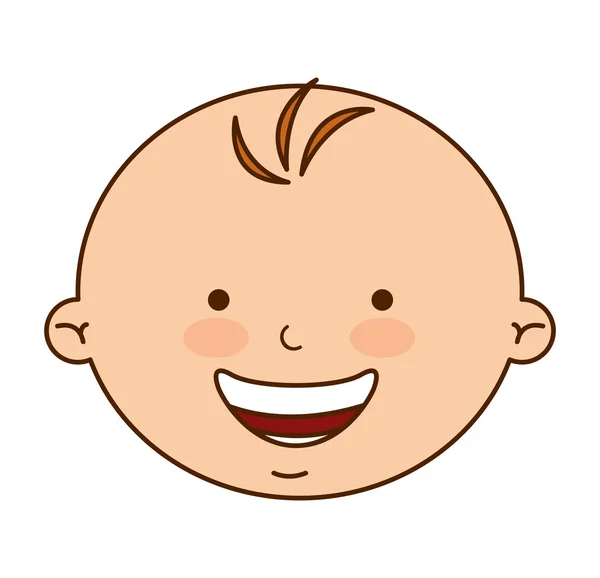 Kis aranyos baba ikon — Stock Vector