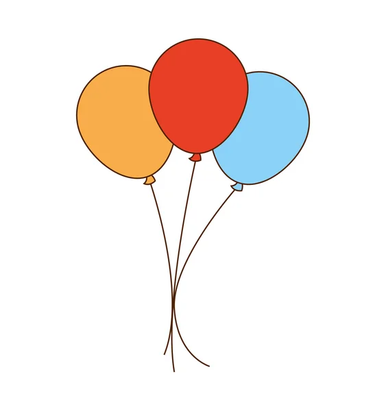 Globos aire partido icono — Archivo Imágenes Vectoriales