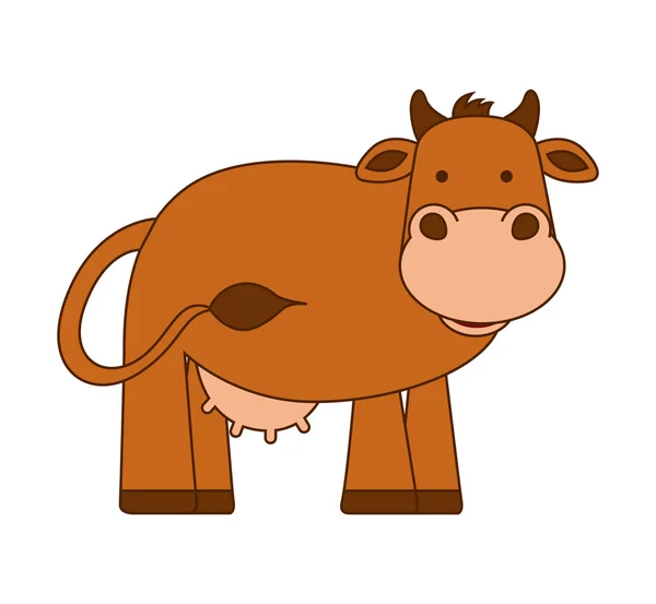 Cow character isolated icon — Stock Vector