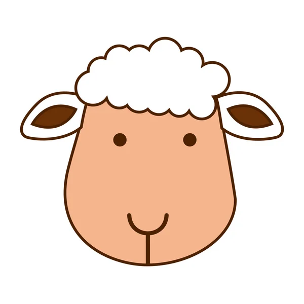 Sheep cute character icon — Stock Vector