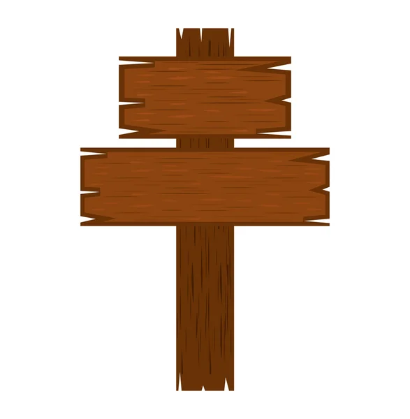 Etiqueta de madera icono aislado — Vector de stock