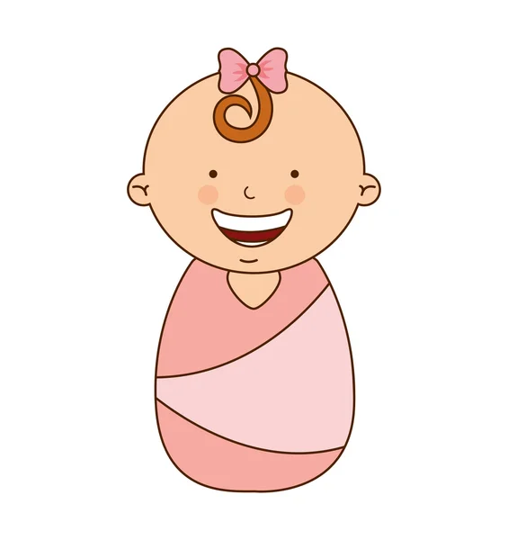 Kleine schattige baby-pictogram — Stockvector