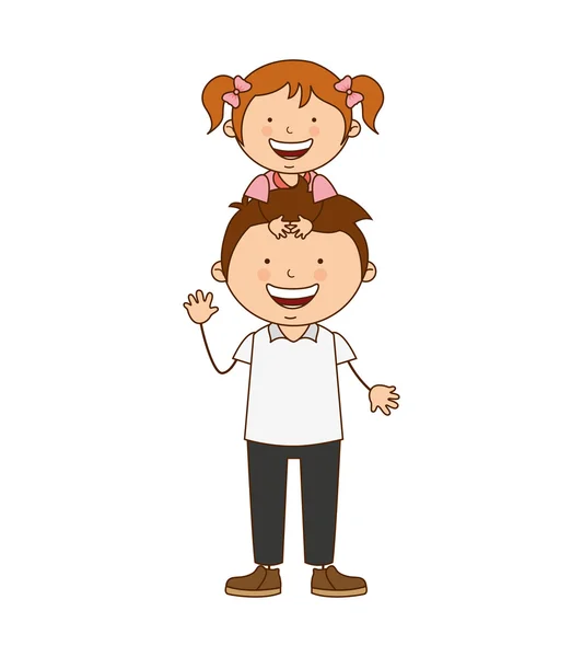 Cute father character icon — Stock Vector