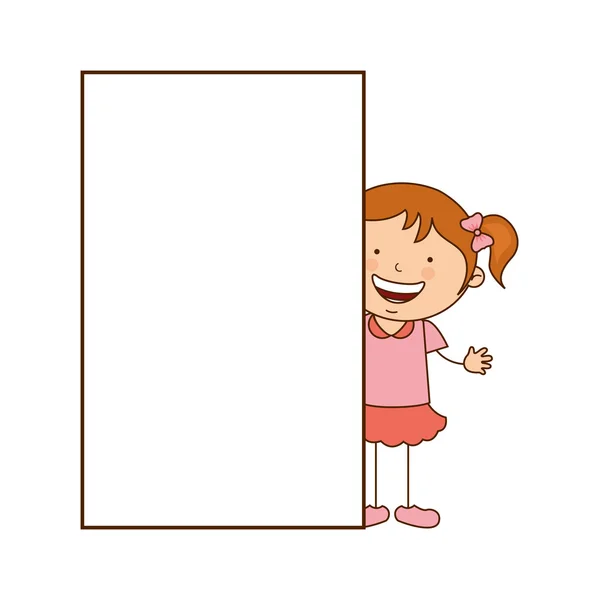 Niña sonrisa icono — Vector de stock