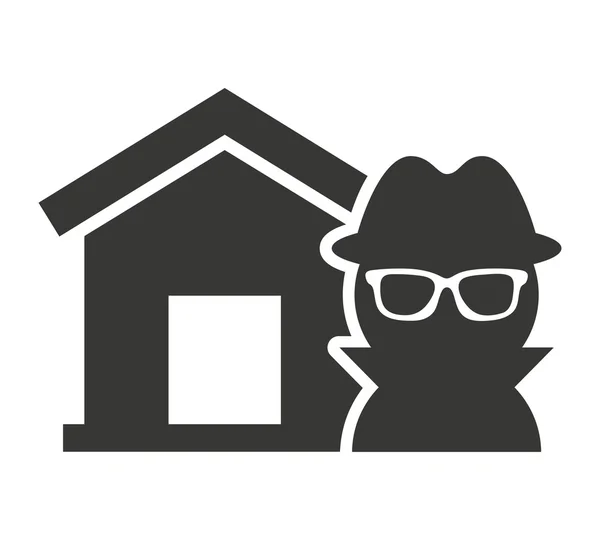 House silhouette insurance icon — Stock Vector