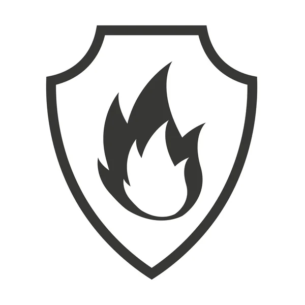 Escudo aislado icono de seguro — Vector de stock