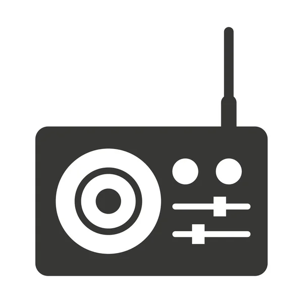 Antena de radio silueta icono — Archivo Imágenes Vectoriales