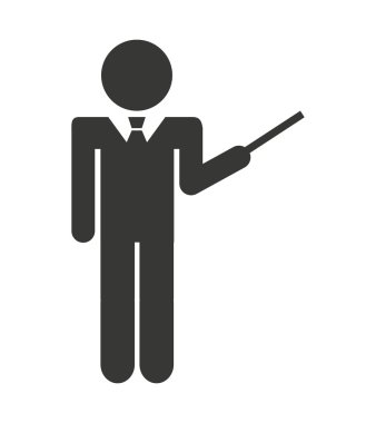 işadamı siluet izole simgesi