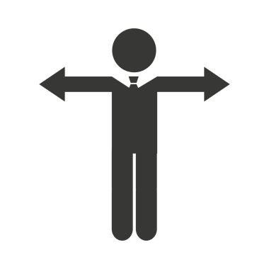 işadamı siluet izole simgesi