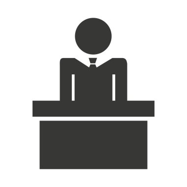 işadamı siluet izole simgesi