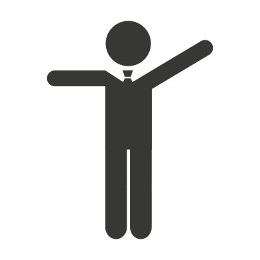 işadamı siluet izole simgesi